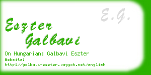 eszter galbavi business card